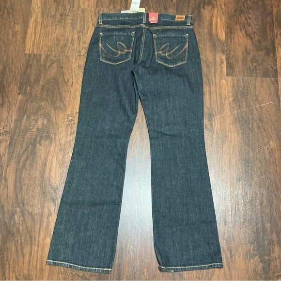 EXPRESS JEANS curvy fit boot cut short size 6 dark Wash denim nwt Y2K fashion - Picture 5 of 10